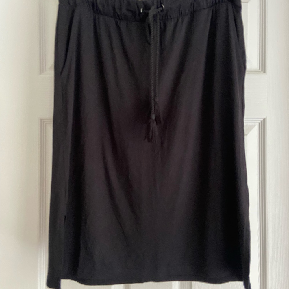 St. John's Bay Black Knee-Length Midi Skirt for Work